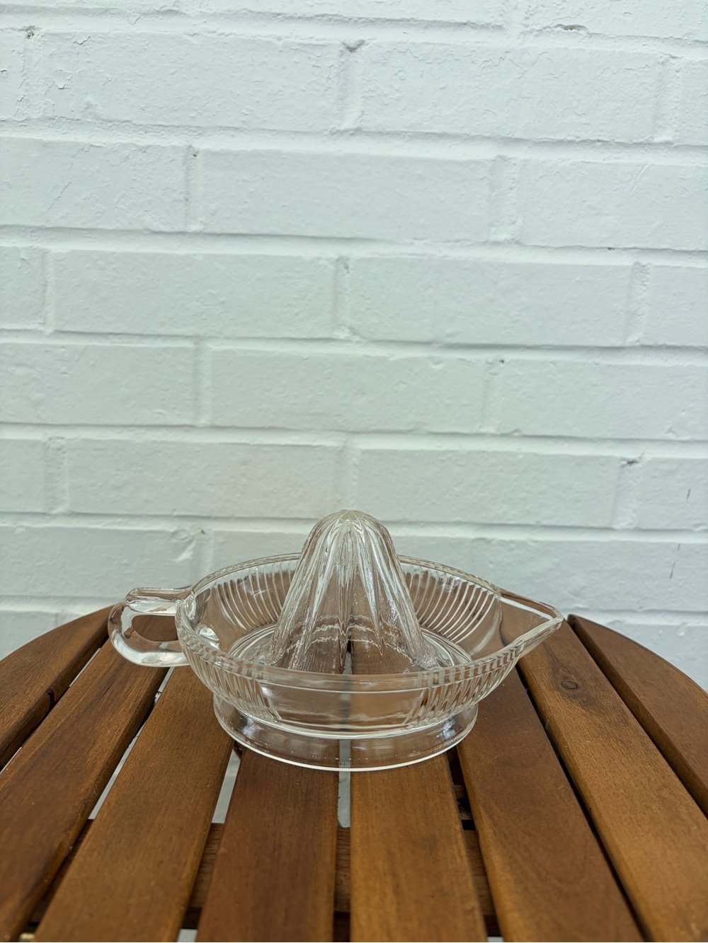 Clear Glass Citrus Juicer Reamer